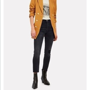 𝅺RE/DONE High-Rise Ankle Cropped Jeans size 26